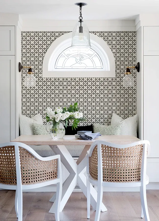 Brewster Home Fashions Remy Black Fleur Tile Wallpaper - SKU 4072-70032