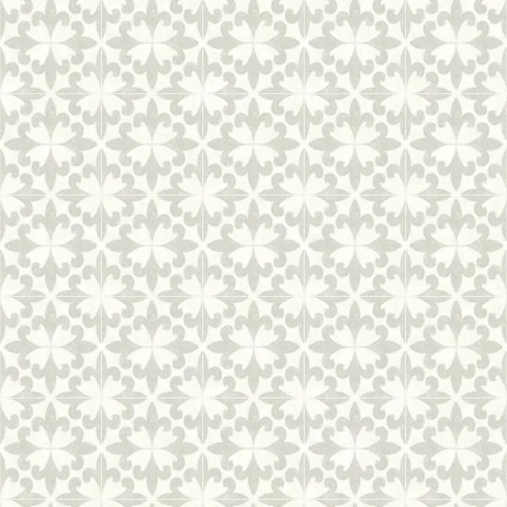 Brewster Home Fashions Remy Light Grey Fleur Tile Wallpaper - SKU 4072-70034