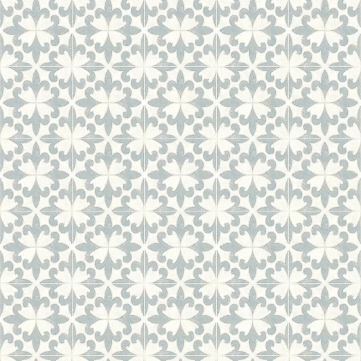 Brewster Home Fashions Remy Teal Fleur Tile Wallpaper - SKU 4072-70035