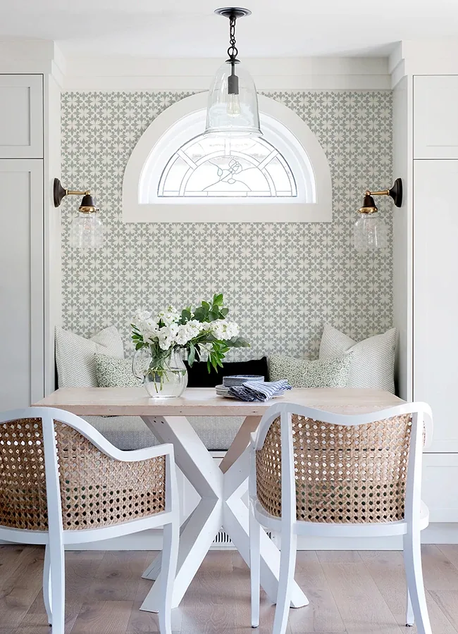 Brewster Home Fashions Remy Teal Fleur Tile Wallpaper - SKU 4072-70035