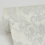 Brewster Home Fashions Renatta Silver Damask Wallpaper - SKU 4058-21775