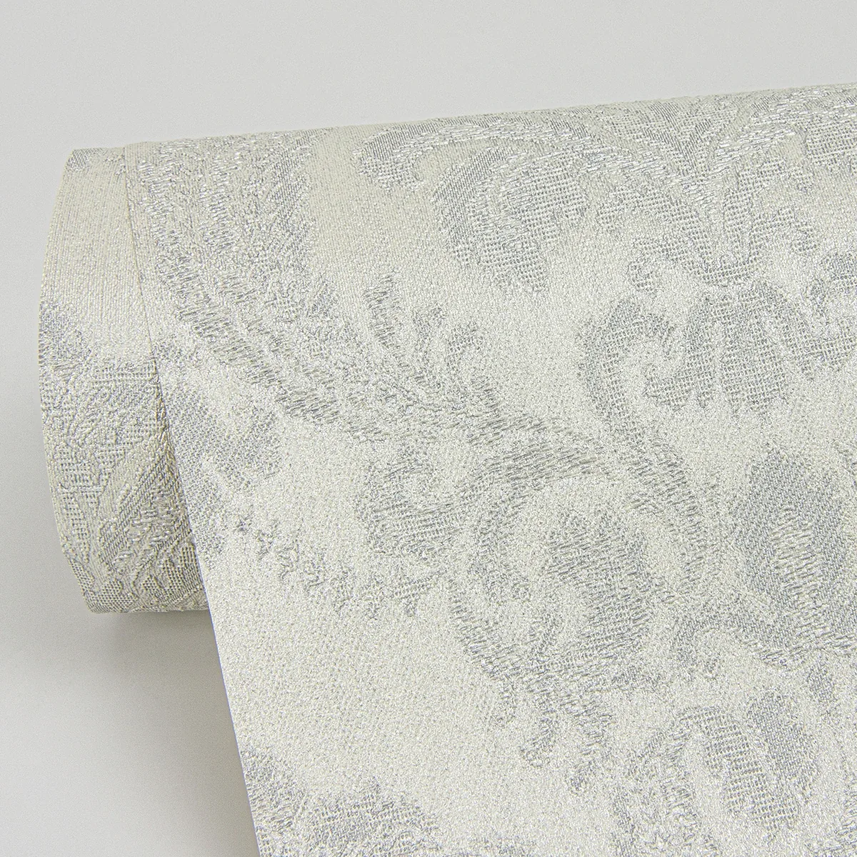 Brewster Home Fashions Renatta Silver Damask Wallpaper - SKU 4058-21775