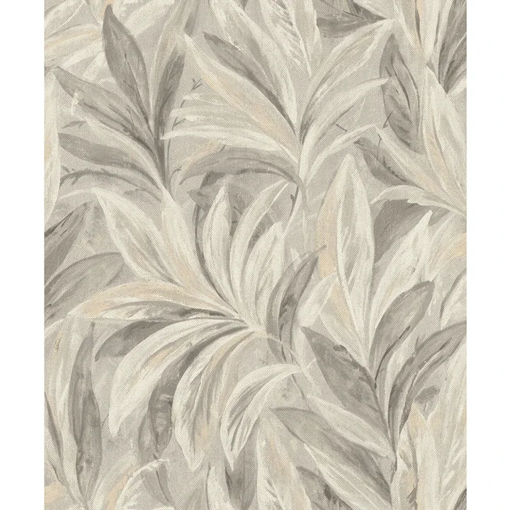 Brewster Home Fashions Rennie Grey Leaves Wallpaper - SKU RH547481