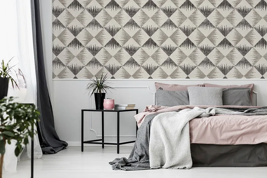 Brewster Home Fashions Reuben Grey Ikat Wallpaper | Wallpaper Twins Brewster Home Fashions Reuben Grey Ikat Wallpaper - SKU AH909401