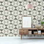 Brewster Home Fashions Reuben Grey Ikat Wallpaper | Wallpaper Twins Brewster Home Fashions Reuben Grey Ikat Wallpaper - SKU AH909401