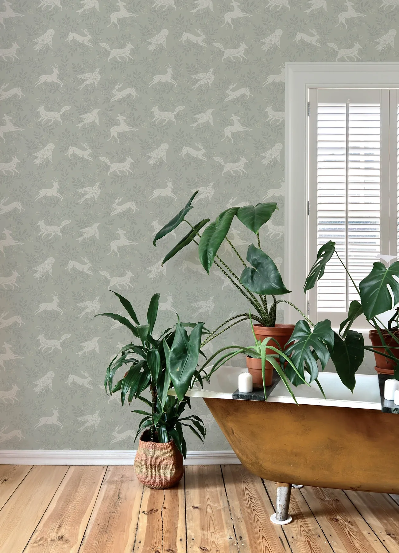 Brewster Home Fashions Revelry Sage Forest Frolic Wallpaper - SKU 4169-83115
