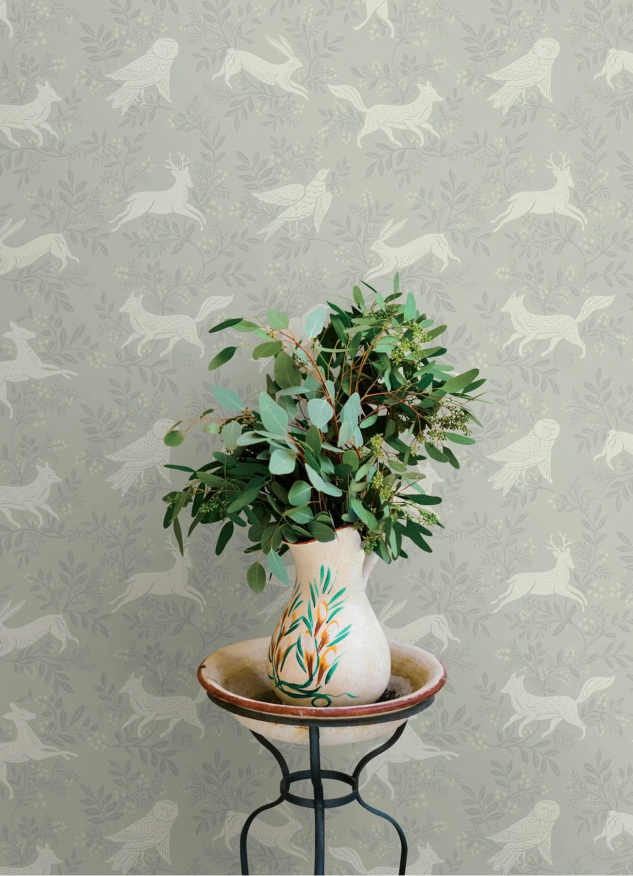 Brewster Home Fashions Revelry Sage Forest Frolic Wallpaper | Wallpaper Twins Brewster Home Fashions Revelry Sage Forest Frolic Wallpaper - SKU 4169-83115