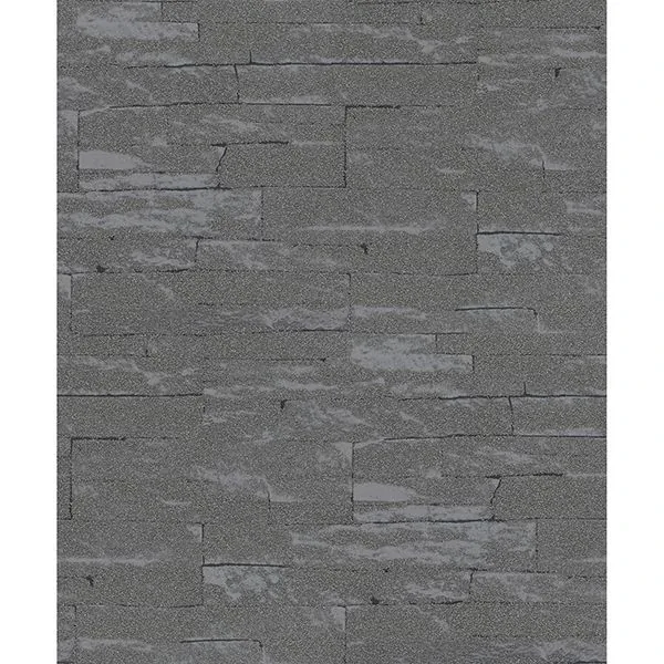 Brewster Home Fashions Rheta Charcoal Stone Wallpaper - SKU MG58416