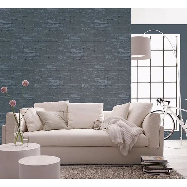Brewster Home Fashions Rheta Charcoal Stone Wallpaper | Wallpaper Twins Brewster Home Fashions Rheta Charcoal Stone Wallpaper - SKU MG58416