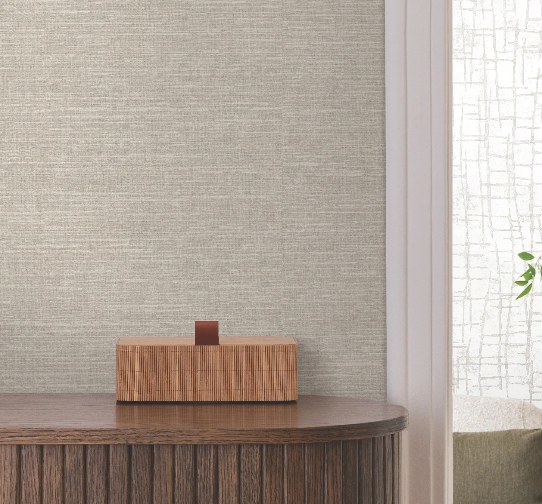 Brewster Home Fashions Rhett Beige Striated Wallpaper - SKU 4207-5427