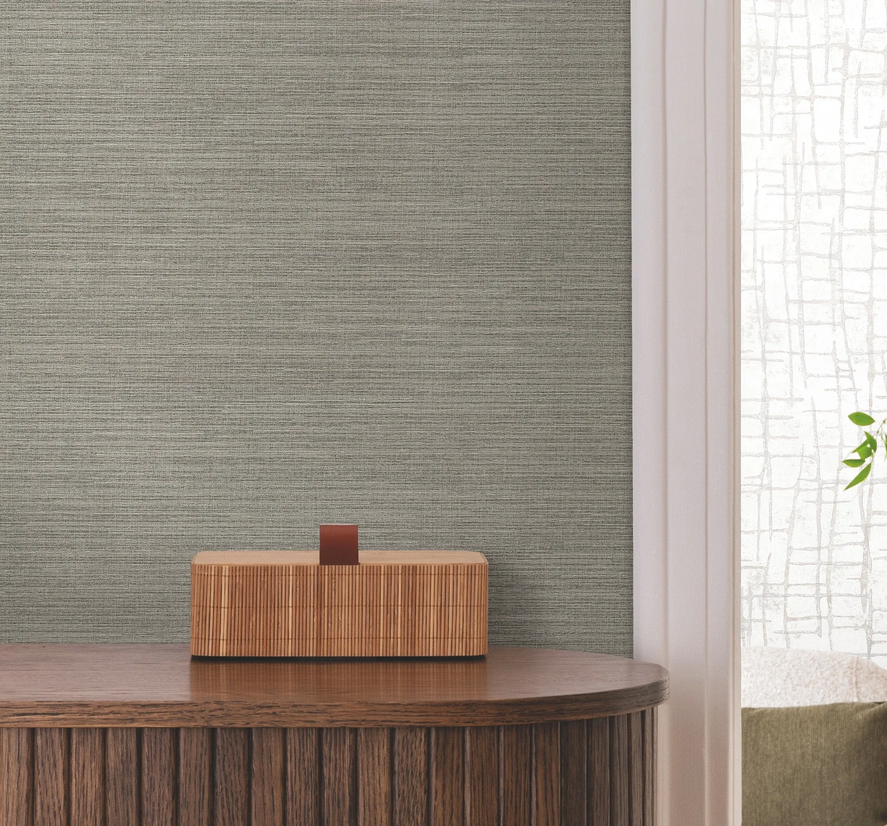 Brewster Home Fashions Rhett Green Striated Wallpaper - SKU 4207-5425