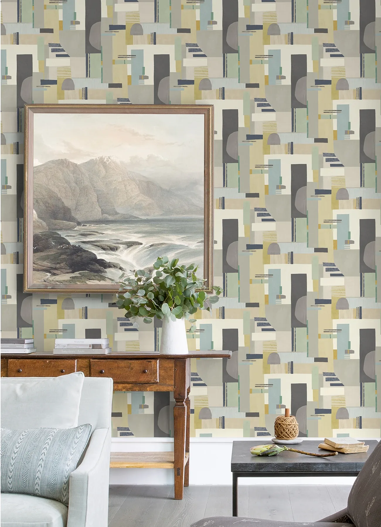 Brewster Home Fashions Rhodes Neutral Blocs Wallpaper - SKU CEP50133W