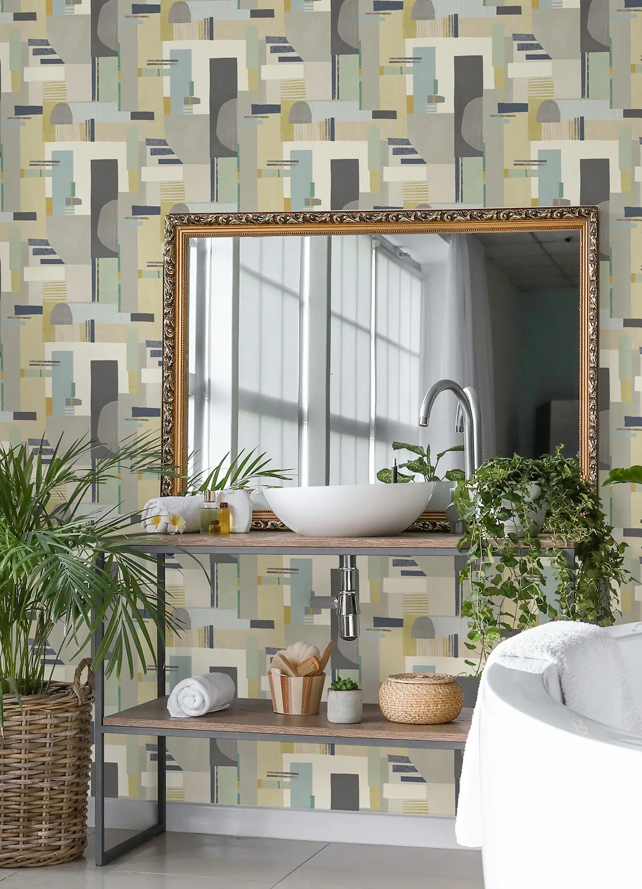 Brewster Home Fashions Rhodes Neutral Blocs Wallpaper | Wallpaper Twins Brewster Home Fashions Rhodes Neutral Blocs Wallpaper - SKU CEP50133W