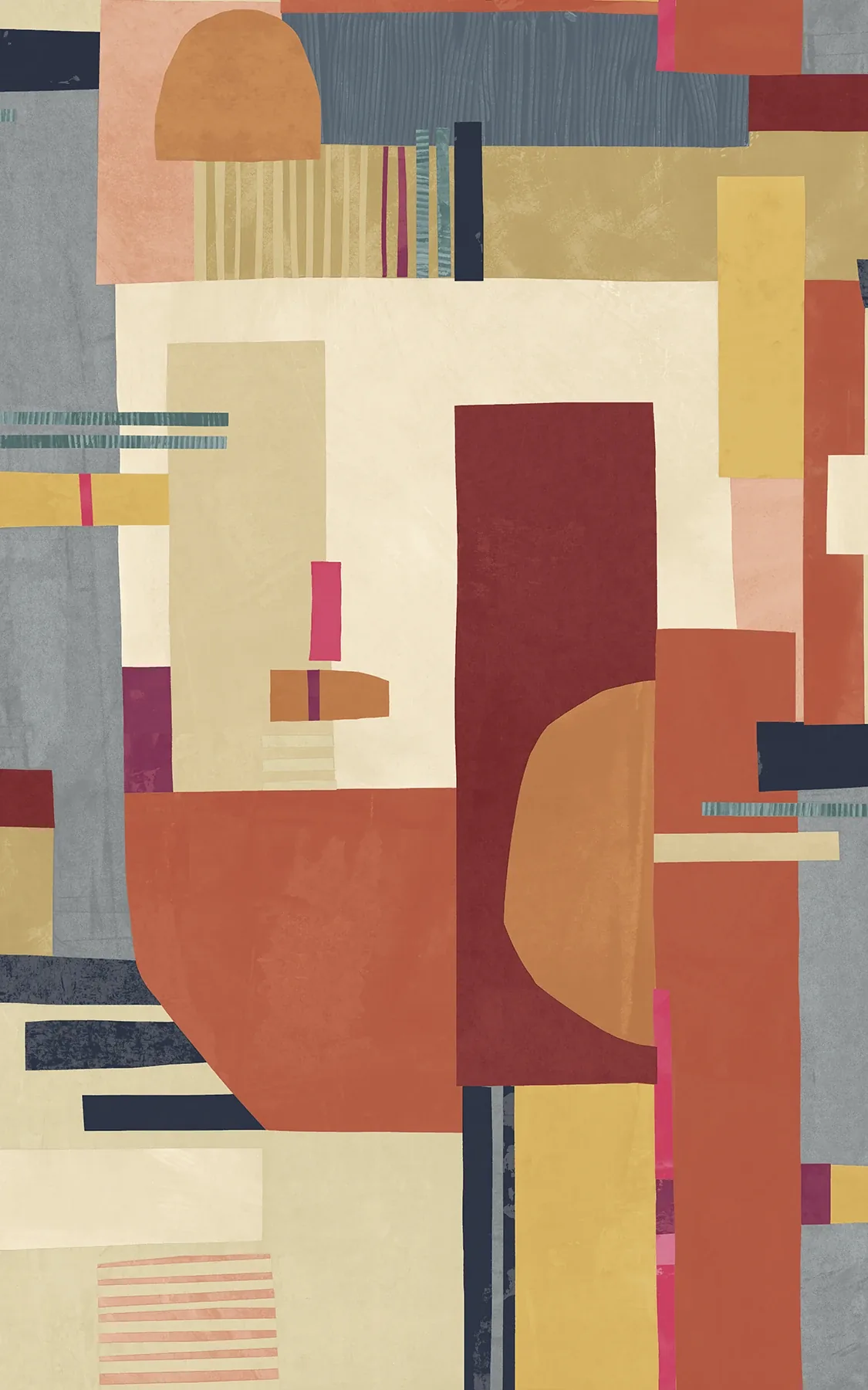 Brewster Home Fashions Rhodes Red Blocs Wallpaper - SKU CEP50130W