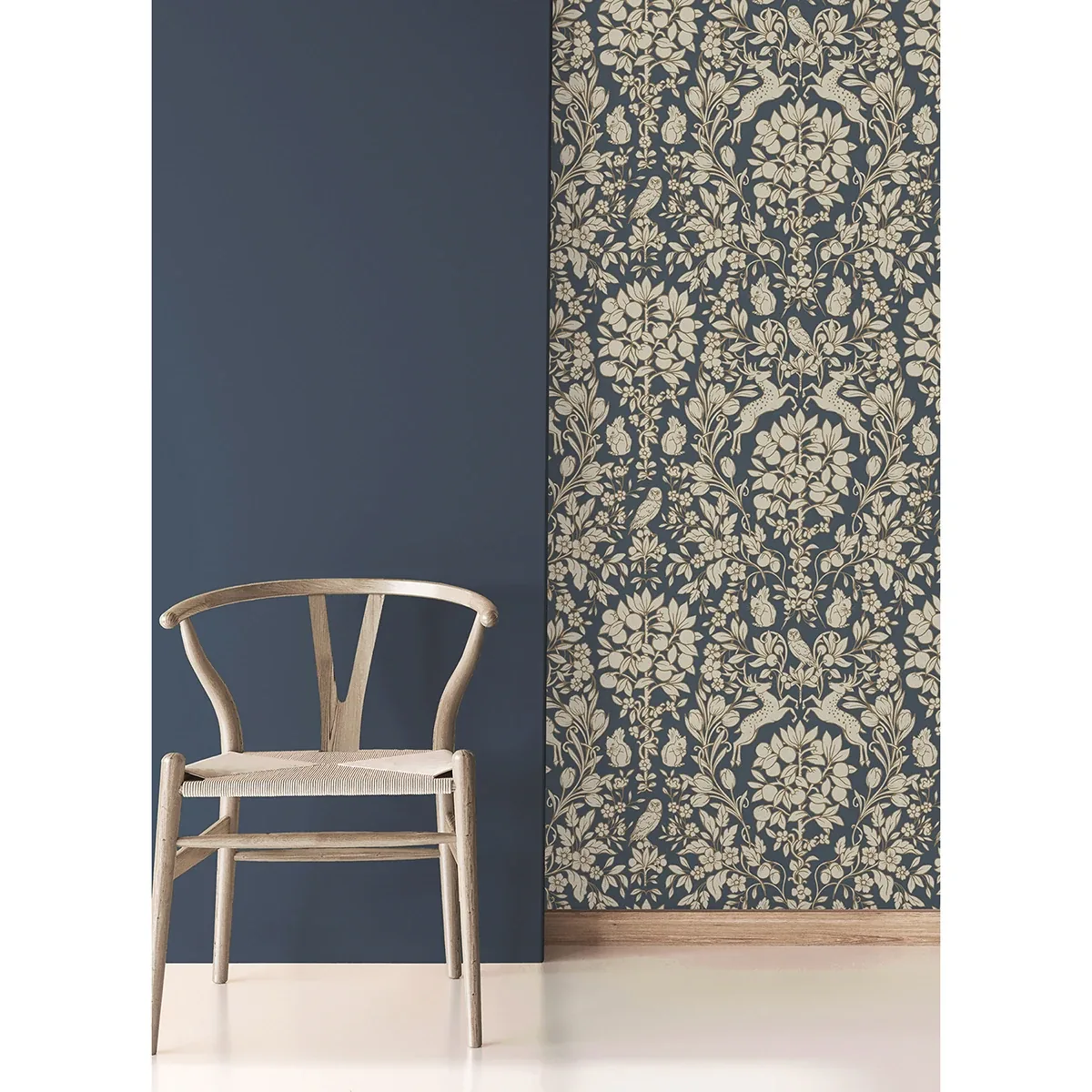 Brewster Home Fashions Richmond Blue Floral Wallpaper - SKU M1684