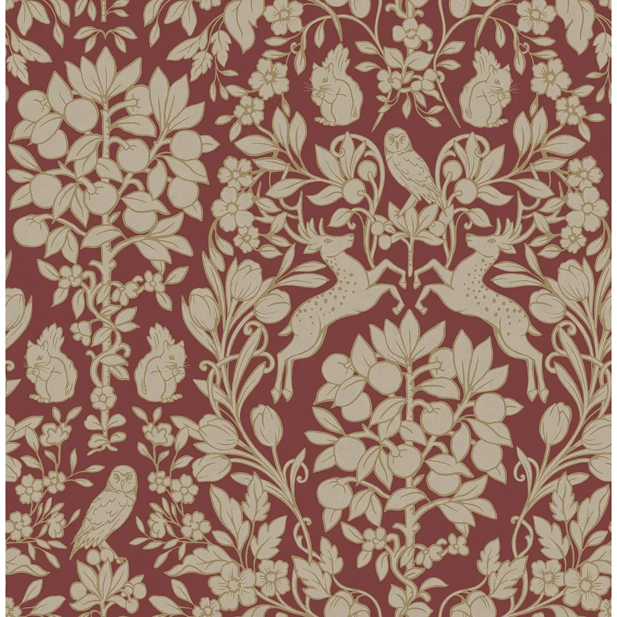 Brewster Home Fashions Richmond Maroon Floral Wallpaper - SKU M1685