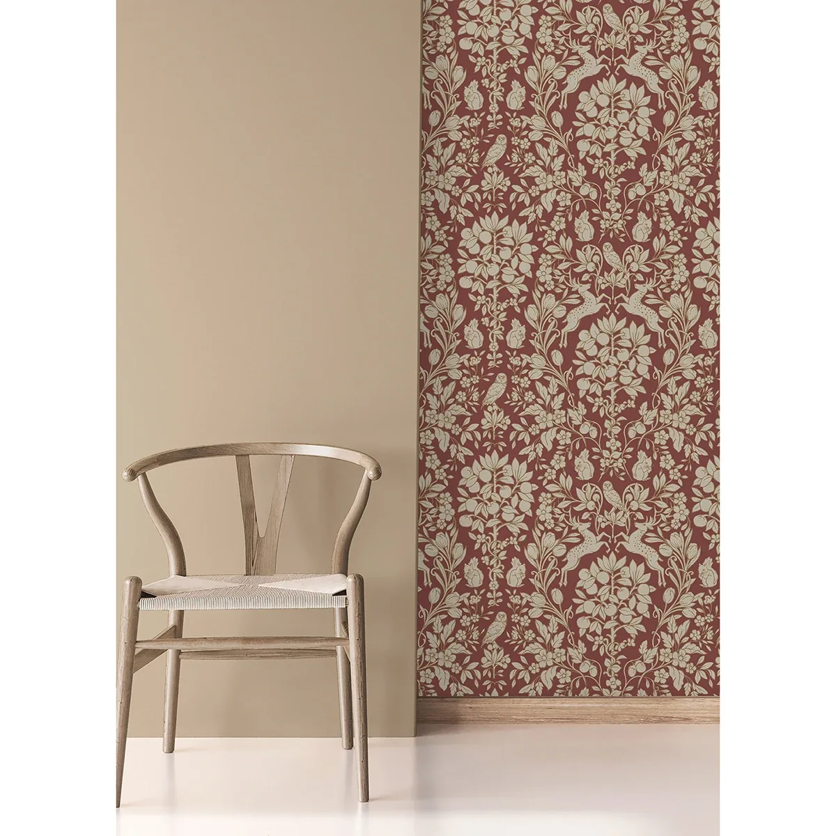 Brewster Home Fashions Richmond Maroon Floral Wallpaper - SKU M1685