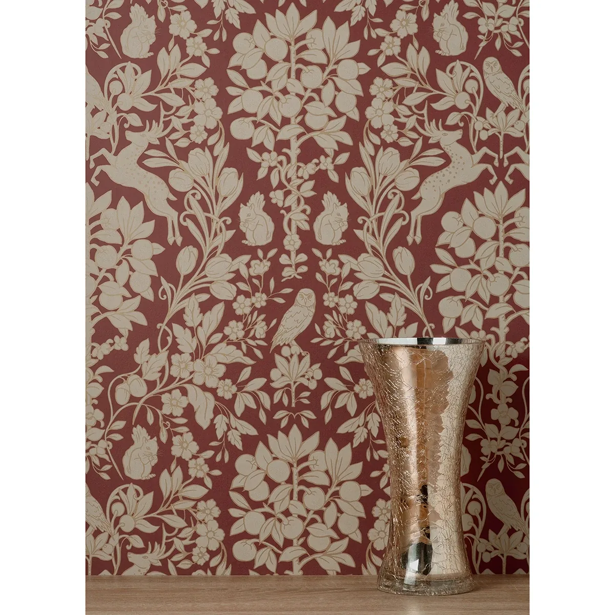 Brewster Home Fashions Richmond Maroon Floral Wallpaper - SKU M1685