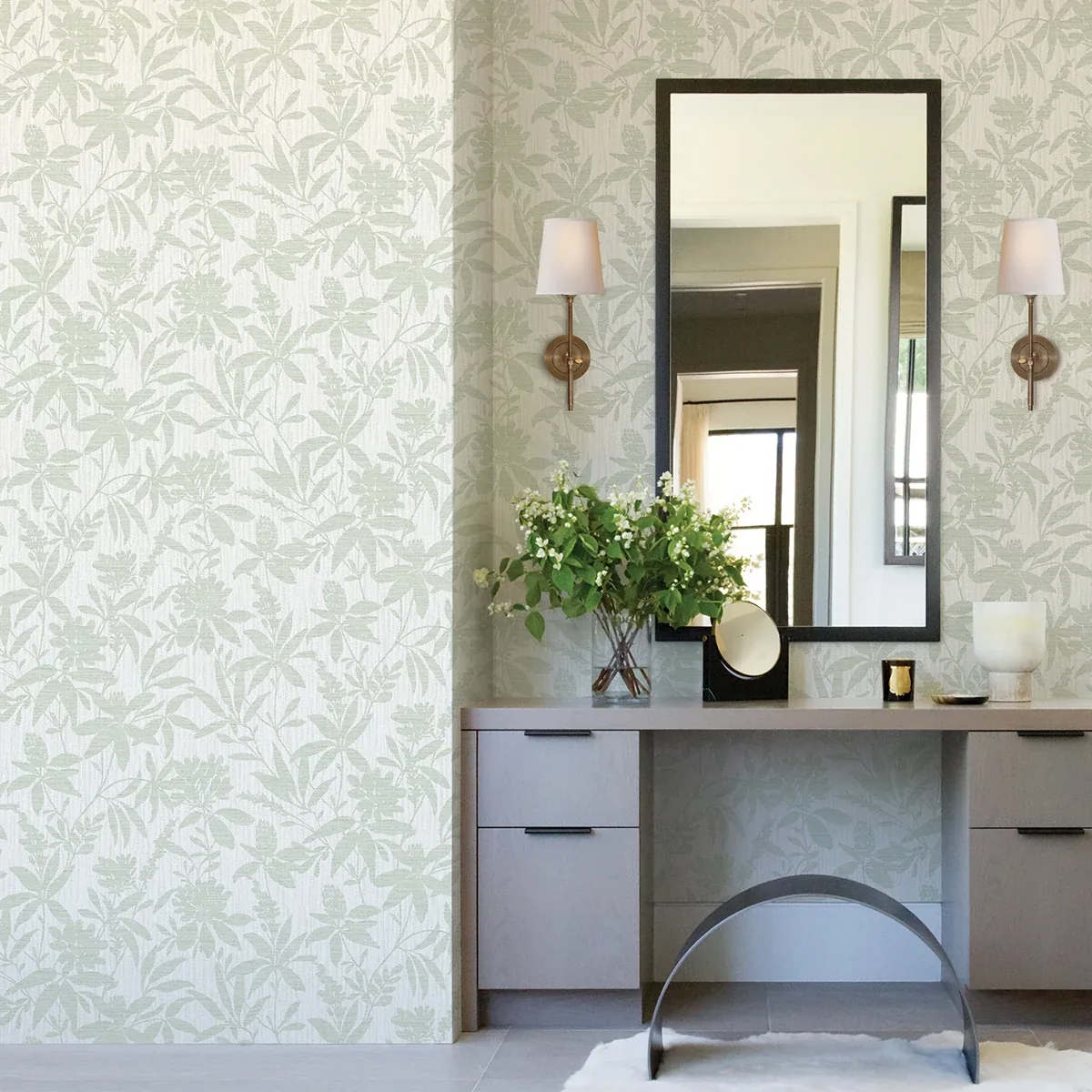 Brewster Home Fashions Riemann Green Floral Wallpaper - SKU 4025-82535