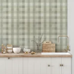 Brewster Home Fashions Rita Green Country Check Wallpaper | Wallpaper Twins Brewster Home Fashions Rita Green Country Check Wallpaper - SKU AH922806