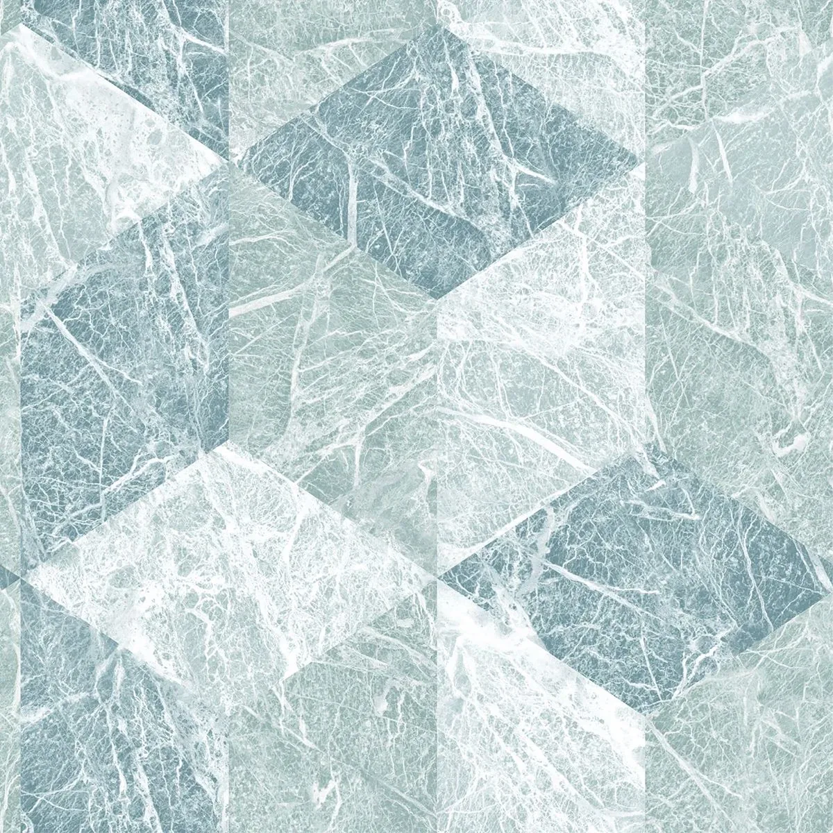 Brewster Home Fashions Rizzo Light Blue Geometric Stone Wallpaper - SKU DD347320