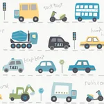 Brewster Home Fashions Road Traffic Blue Cars Wallpaper | Wallpaper Twins Brewster Home Fashions Road Traffic Blue Cars Wallpaper - SKU 4203-27594