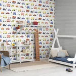 Brewster Home Fashions Road Traffic Red Cars Wallpaper - SKU 4203-27593