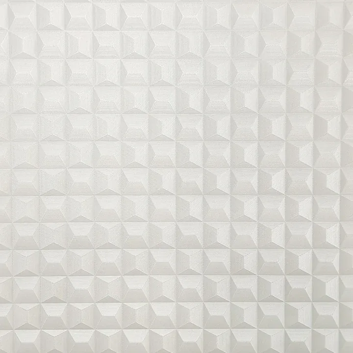 M95683 | Romero White 3D Geometric Wallpaper