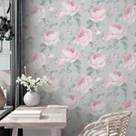 Brewster Home Fashions Rosaline Light Grey Floral Wallpaper | Wallpaper Twins Brewster Home Fashions Rosaline Light Grey Floral Wallpaper - SKU AH251907