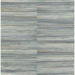 Brewster Home Fashions Rowan Blue Faux Grasscloth Wallpaper - SKU 4125-26745