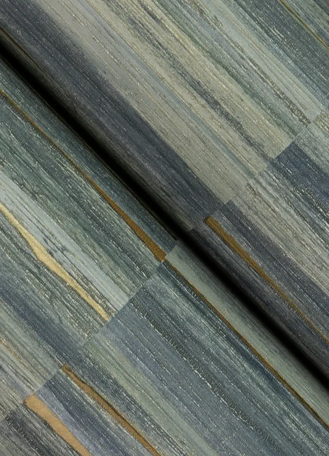 Brewster Home Fashions Rowan Blue Faux Grasscloth Wallpaper - SKU 4125-26745