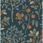 Brewster Home Fashions Rowan Navy Autumn Trees Wallpaper - SKU M1761