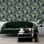 Brewster Home Fashions Rudy Navy Pretty Polly Wallpaper | Wallpaper Twins Brewster Home Fashions Rudy Navy Pretty Polly Wallpaper - SKU AH297106