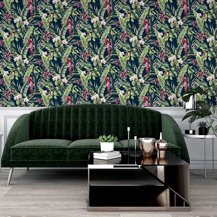 Brewster Home Fashions Rudy Navy Pretty Polly Wallpaper | Wallpaper Twins Brewster Home Fashions Rudy Navy Pretty Polly Wallpaper - SKU AH297106