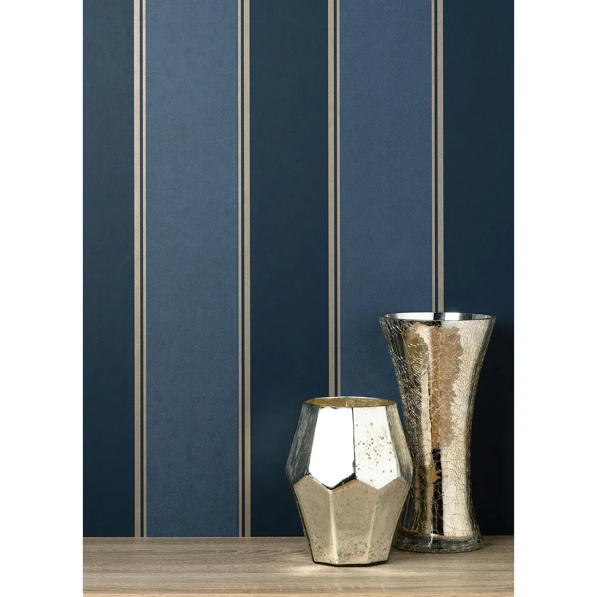 Brewster Home Fashions Rydia Blue Stripe Wallpaper - SKU M1708