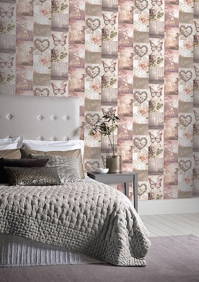 Brewster Home Fashions Ryo Blush Inspirational Wallpaper - SKU AH691107
