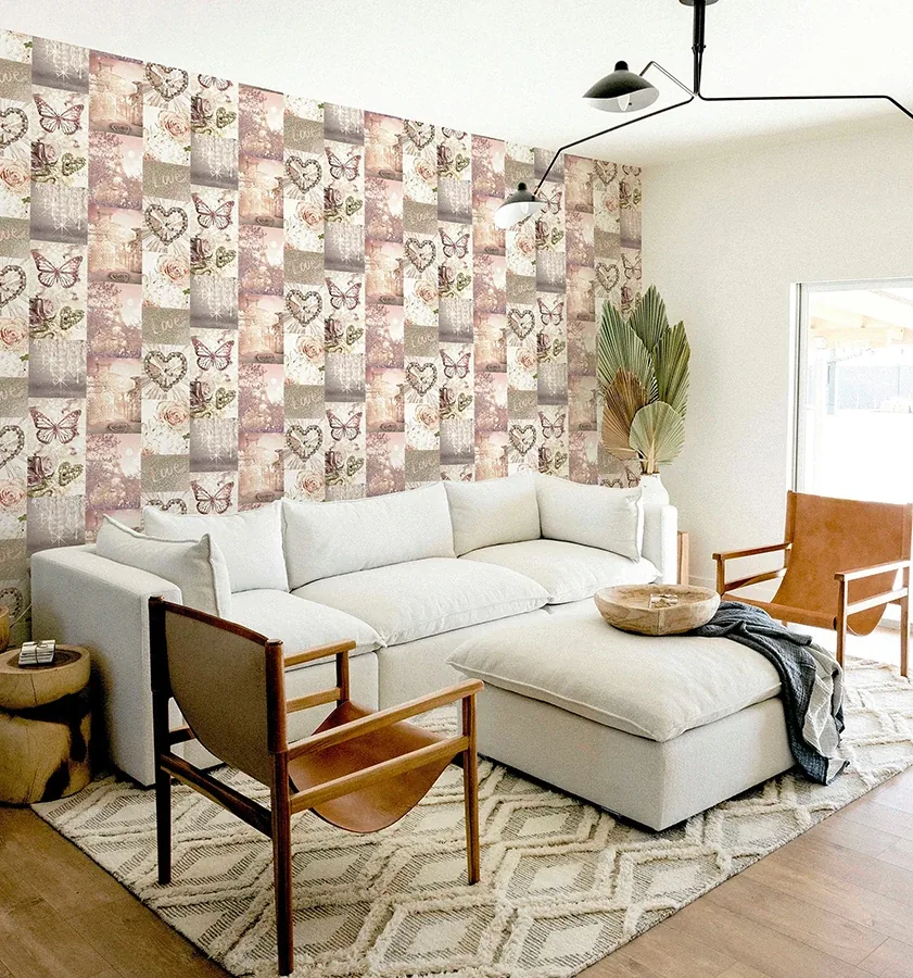 Brewster Home Fashions Ryo Blush Inspirational Wallpaper - SKU AH691107