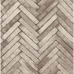 Brewster Home Fashions Ryon Taupe Diagonal Slate Wallpaper - SKU FD41230
