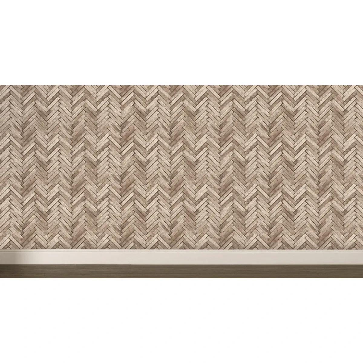 Brewster Home Fashions Ryon Taupe Diagonal Slate Wallpaper - SKU FD41230