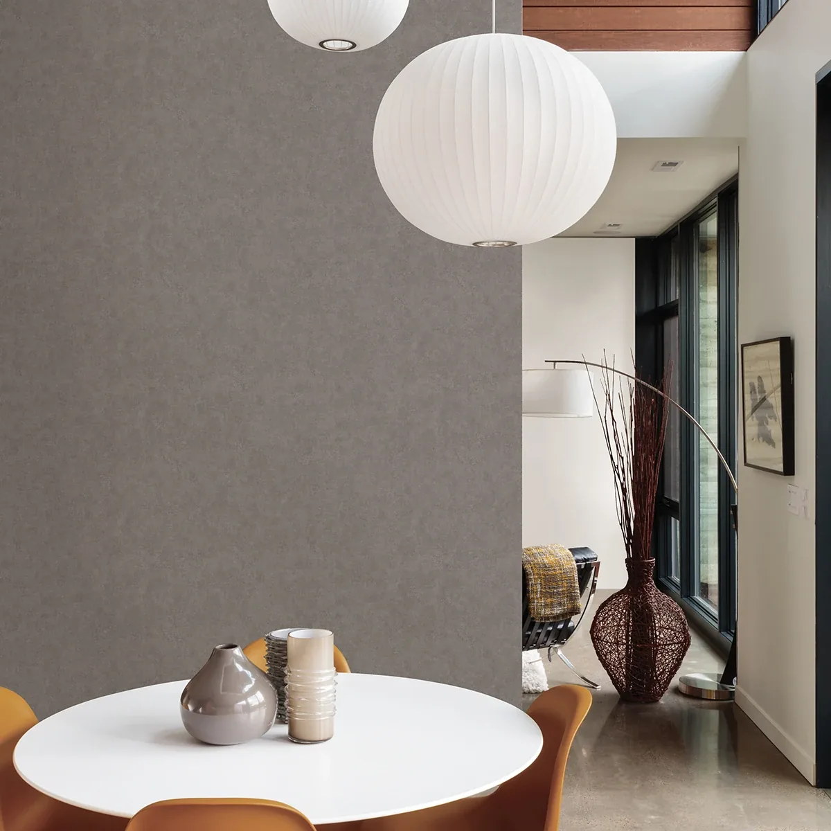 Brewster Home Fashions Ryu Dark Grey Cement Texture Wallpaper - SKU 4035-37656-3