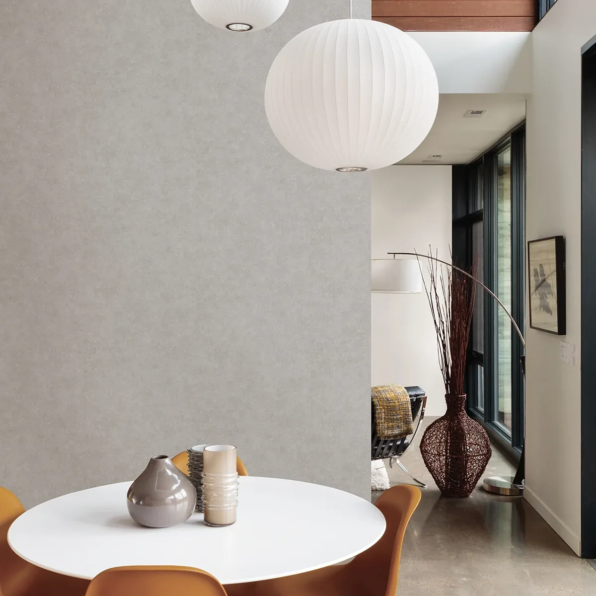 Brewster Home Fashions Ryu Light Grey Cement Texture Wallpaper - SKU 4035-37656-8