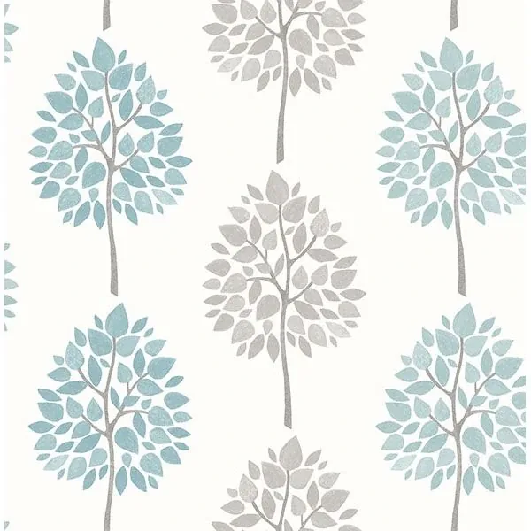 2814-24970 | Saar Aqua Tree Wallpaper