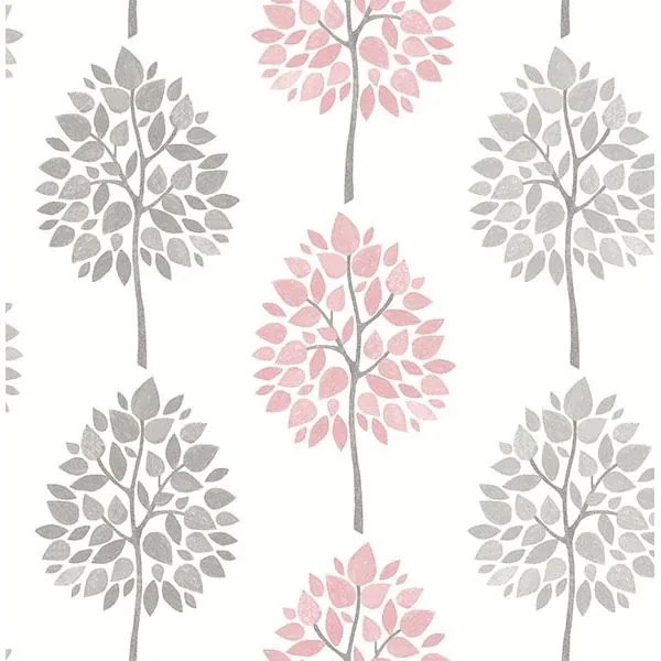 Brewster Home Fashions Saar Pink Tree Wallpaper - SKU 2814-24968