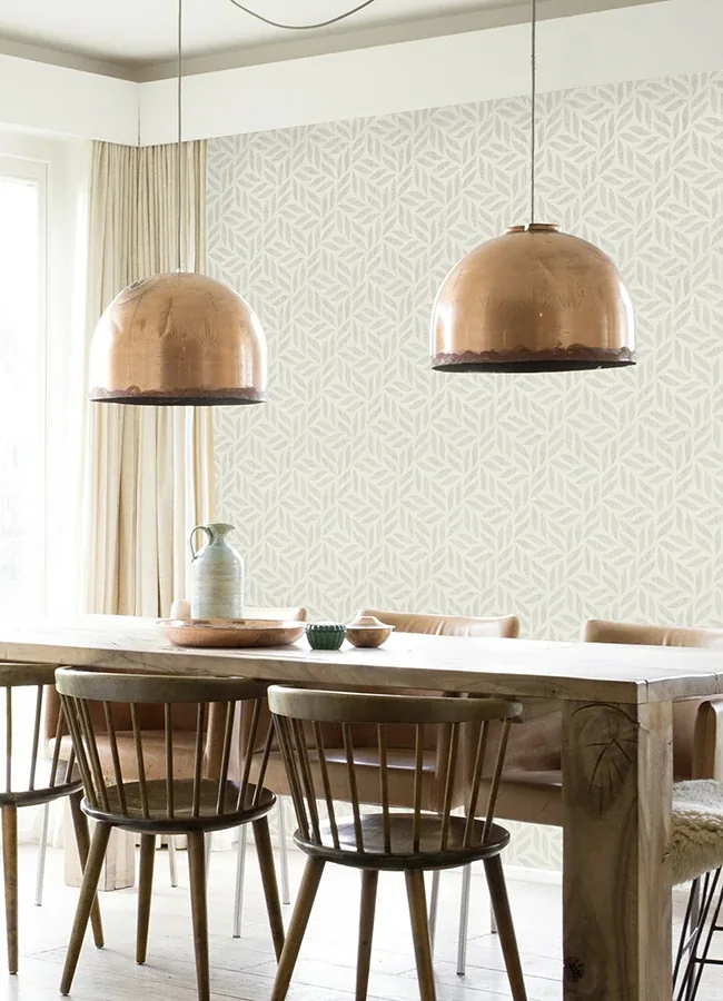 Brewster Home Fashions Sagano Light Grey Leaf Wallpaper - SKU 2980-704631