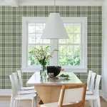 Brewster Home Fashions Sala Green Plaid Wallpaper | Wallpaper Twins Brewster Home Fashions Sala Green Plaid Wallpaper - SKU 2980-92122