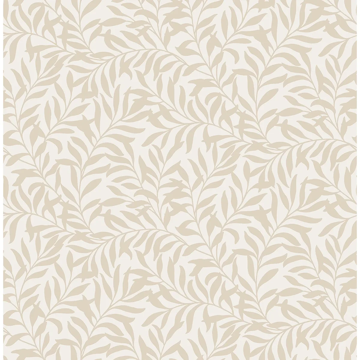 Brewster Home Fashions Salix Beige Leaf Wallpaper - SKU M1668
