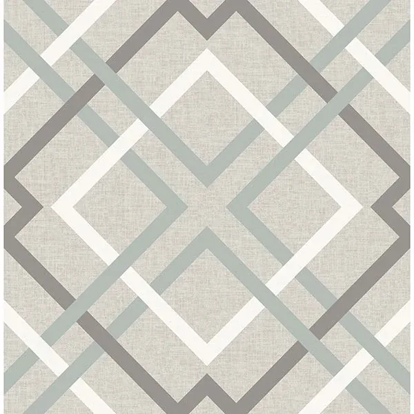 Brewster Home Fashions Saltire Taupe Geometric Wallpaper - SKU 2904-22649