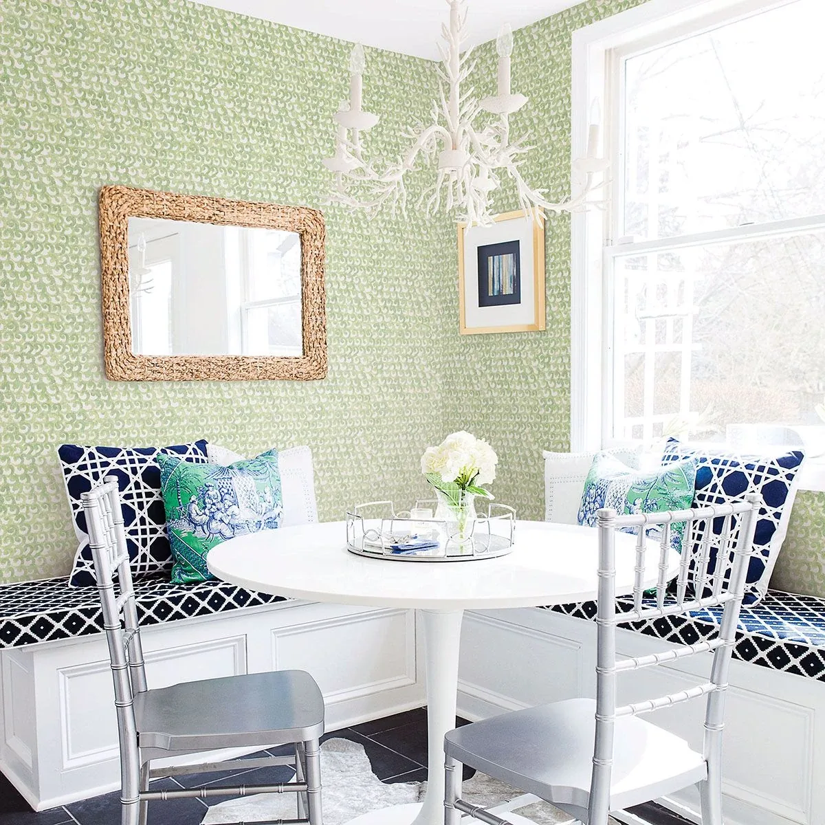 Brewster Home Fashions Saltwater Green Wave Wallpaper - SKU 3120-13631