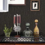 Brewster Home Fashions Sanburn Brown Metallic Linen Wallpaper - SKU 4144-9147