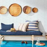 Brewster Home Fashions Sand Aqua Painted Dots Wallpaper - SKU 3120-13611
